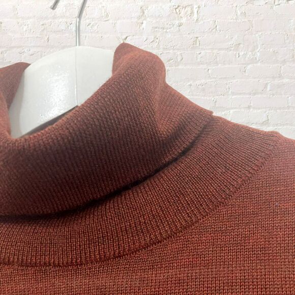 Lord & Taylor Merino Wool Turtleneck Size XL Rust Brown Vintage EUC Unisex - Picture 5 of 16